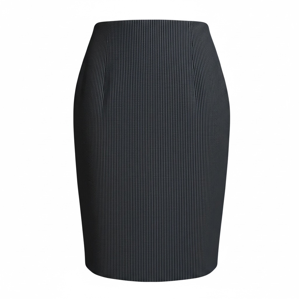 Emporio Armani Made in Italy Pinstripe Virgin Wool Pencil Skirt Size 2